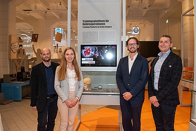 Das Medusa-Team (v. l.): Wolfgang Fenz, Isabell Ganetzer, Michael Giretzlehner, und Wolfgang Freiseisen. © Technisches Museum Wien/APA-Fotoservice/Godany